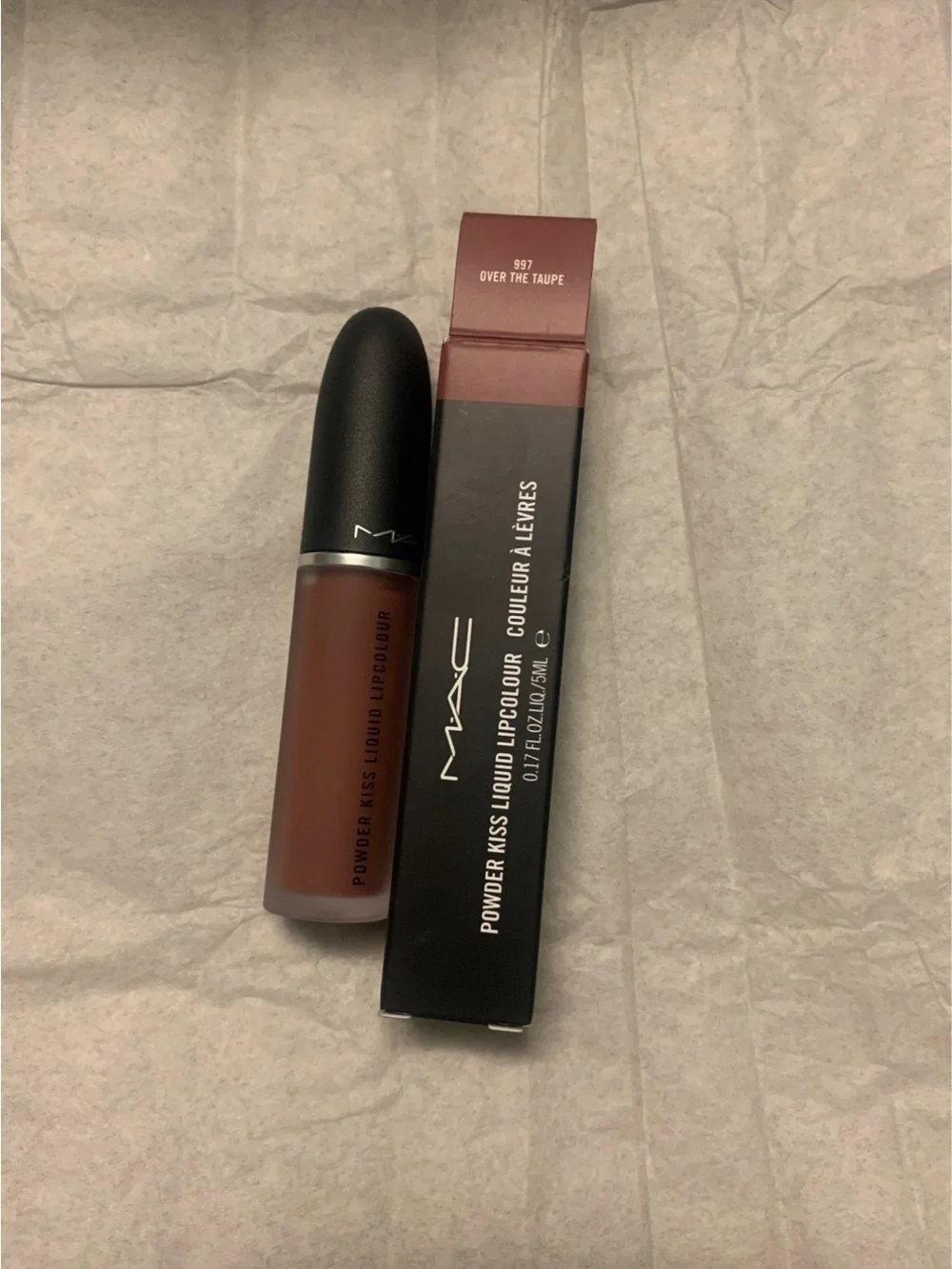 MAC PowderKiss Liquid Lipstick - Over the Taupe